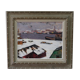 Peinture suédoise, années 1940, huile sur panneau, Lars erik larsson (1912-1971)