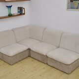 Mid-century 2-color corduroy modular sofa, 1970