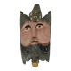 Ancien masque mexicain en bois sculpté polychrome. Années 50