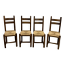 Série de 4 chaises campagnardes