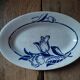 Oval dish delight porcelain blue flower St Amand dp 092287