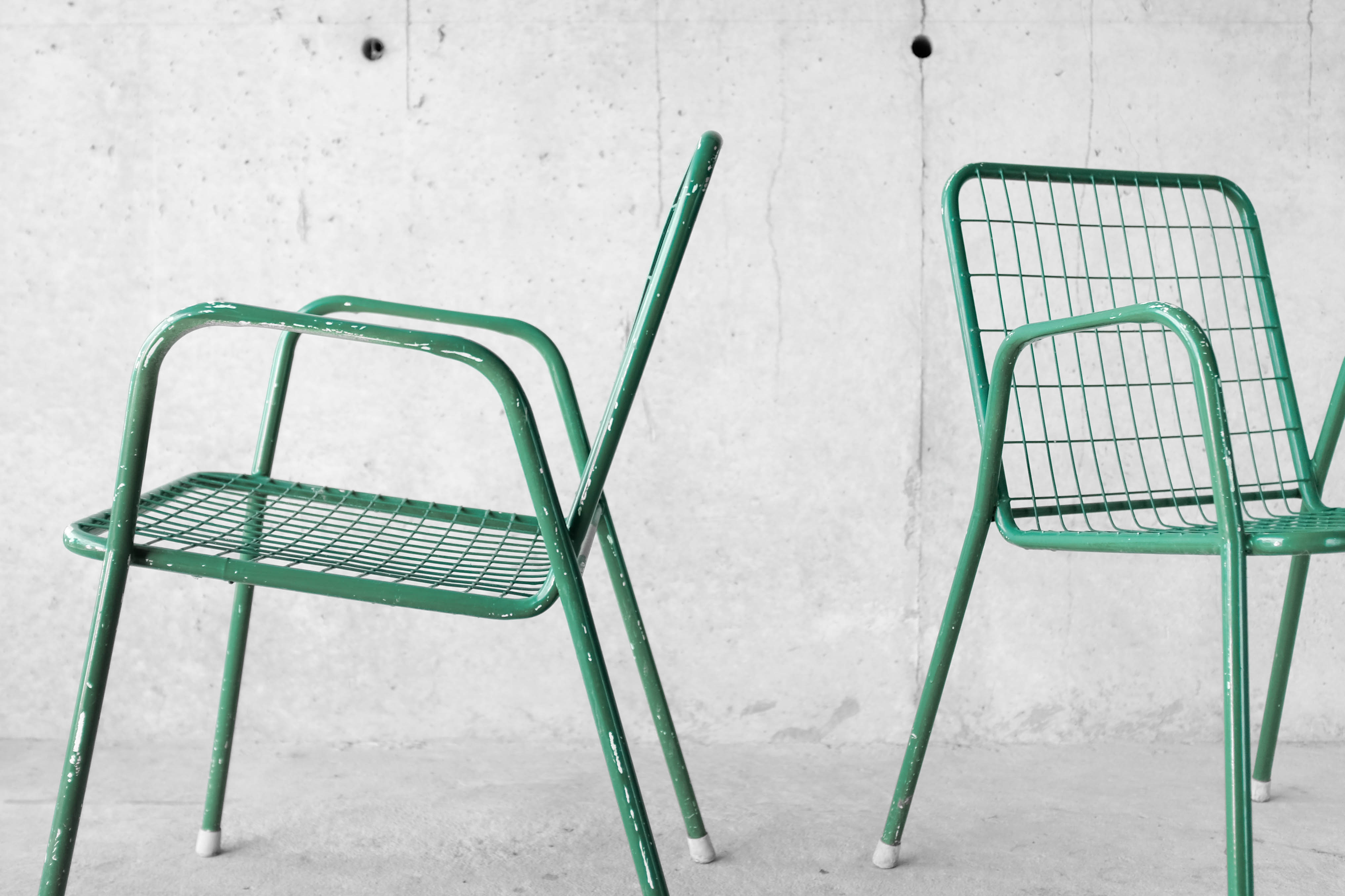 Pair of chairs EMU model Rio green