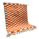 Orangka checkered rug 170x125cm