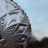 Vintage pink glass fruit bowl – ø 33 cm, h 7 cm