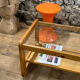 Coffee table in pine and glass Regain 1980
