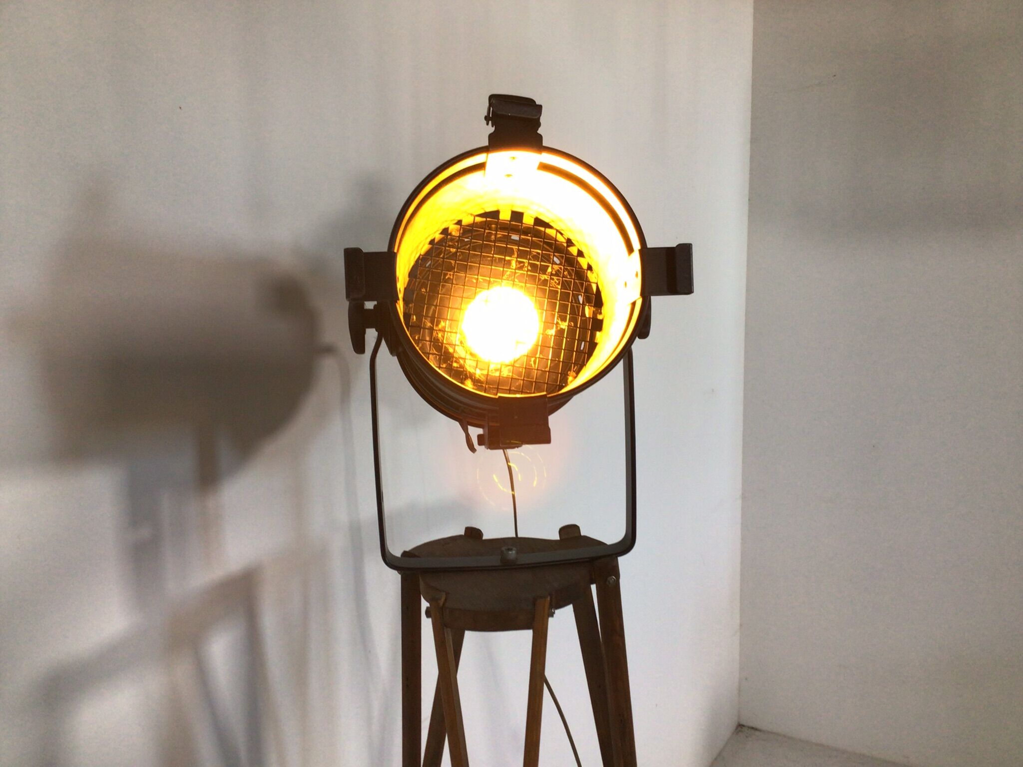 theater spot on wooden tripod