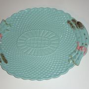 Plat Bordallo Pinheiro Portugal vert d’eau, 40 cm