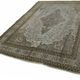 Overdyed Wool Vintage Handmade Carved Rug 193 cm x 295 cm