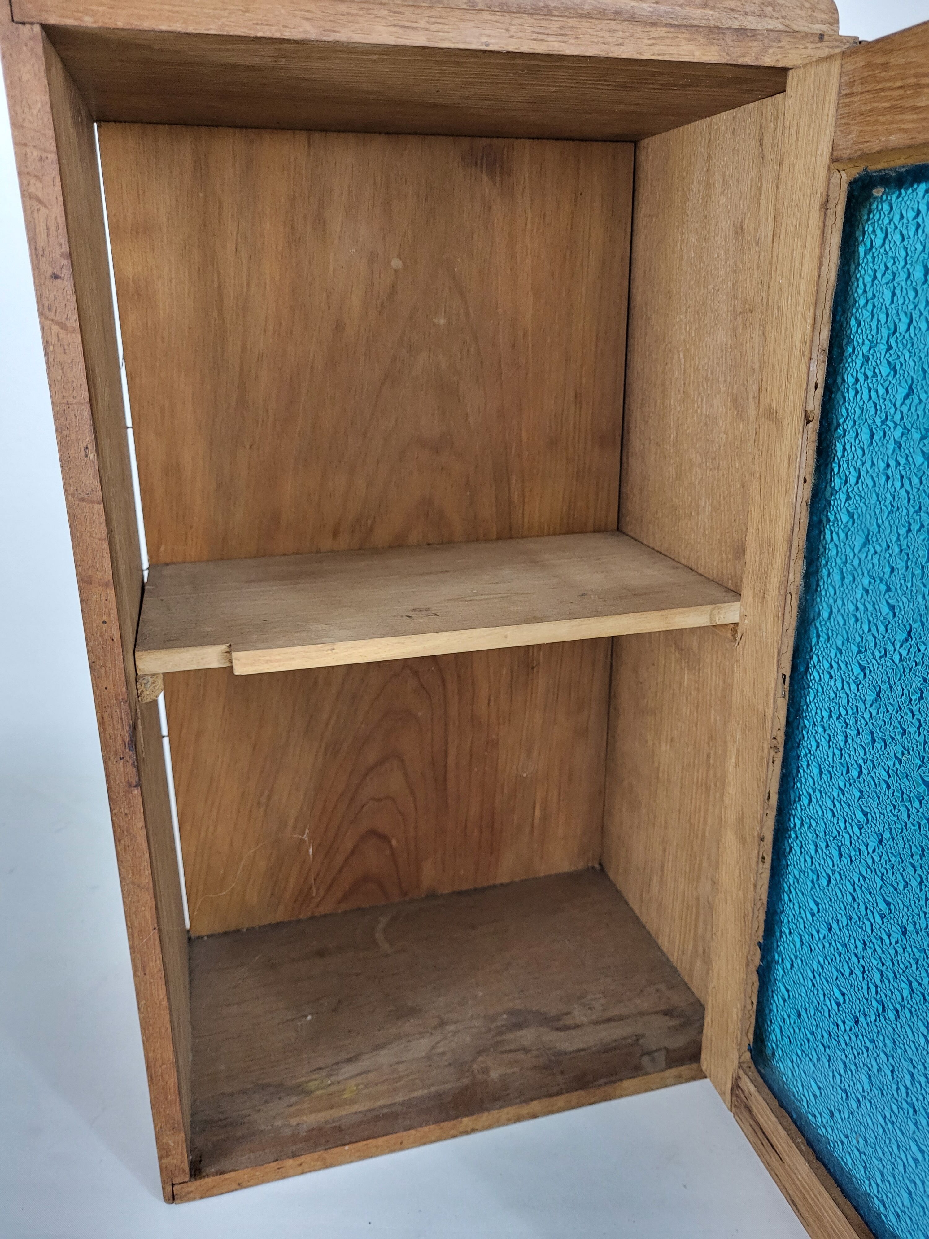 Wood art nouveau style medicine cabinet