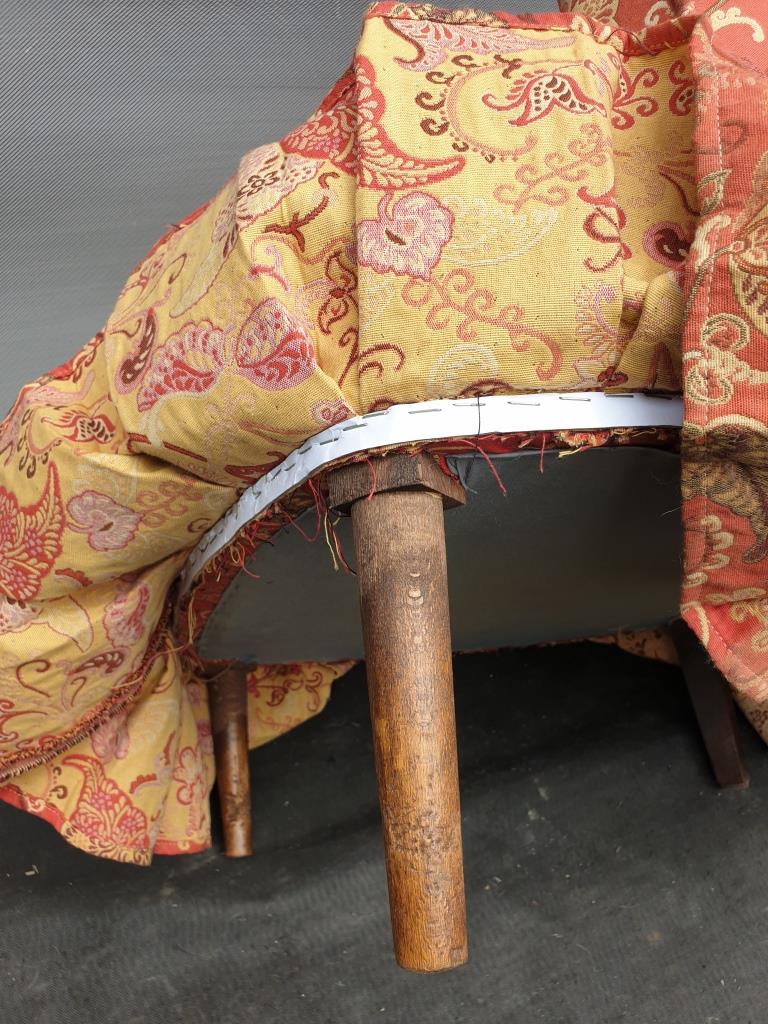 Toad armchair upholsterer cashmere fabric