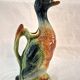 Zoomorphic pitcher barbotine Saint Clément Mallard Duck A028