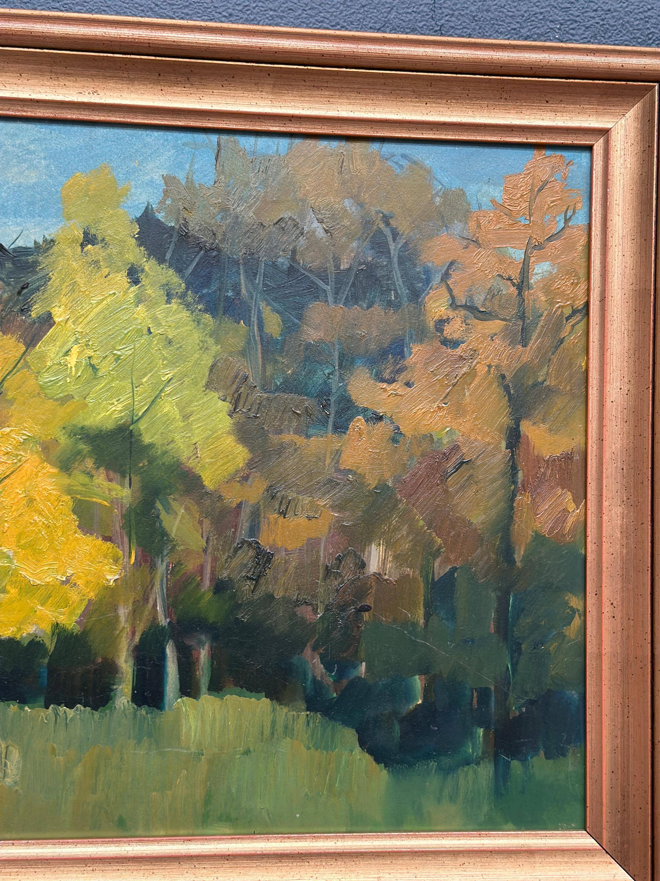 Swedish Oil on Panel – “Höst” by Ann‑Marie Ekbom Wikström