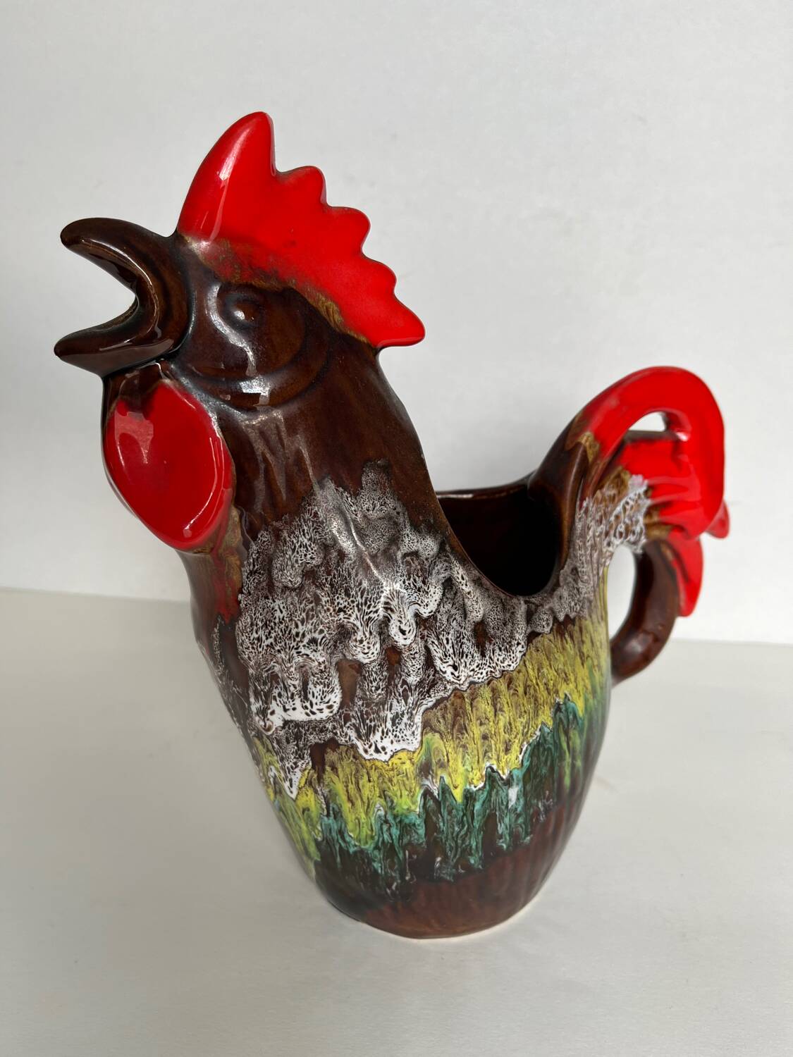 Vintage zoomorphic slip pitcher