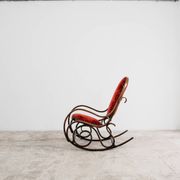Fauteuil à bascule Thonet vintage design milieu du siècle