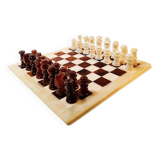1960s Chess Set in Genuine Hand Carved Alabaster of Volterra.