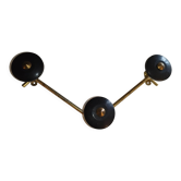 Coat rack 3 Zigzag golden chrome hooks