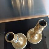 Pair of gilded bronze candlesticks