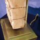 Vintage "Egyptomania" lamp in ceramic and patinated brass