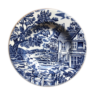 Plate English Style "Hare & Hounds" / Luneville France