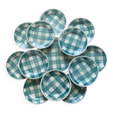 Vichy dessert plates and dish, 50s-60s