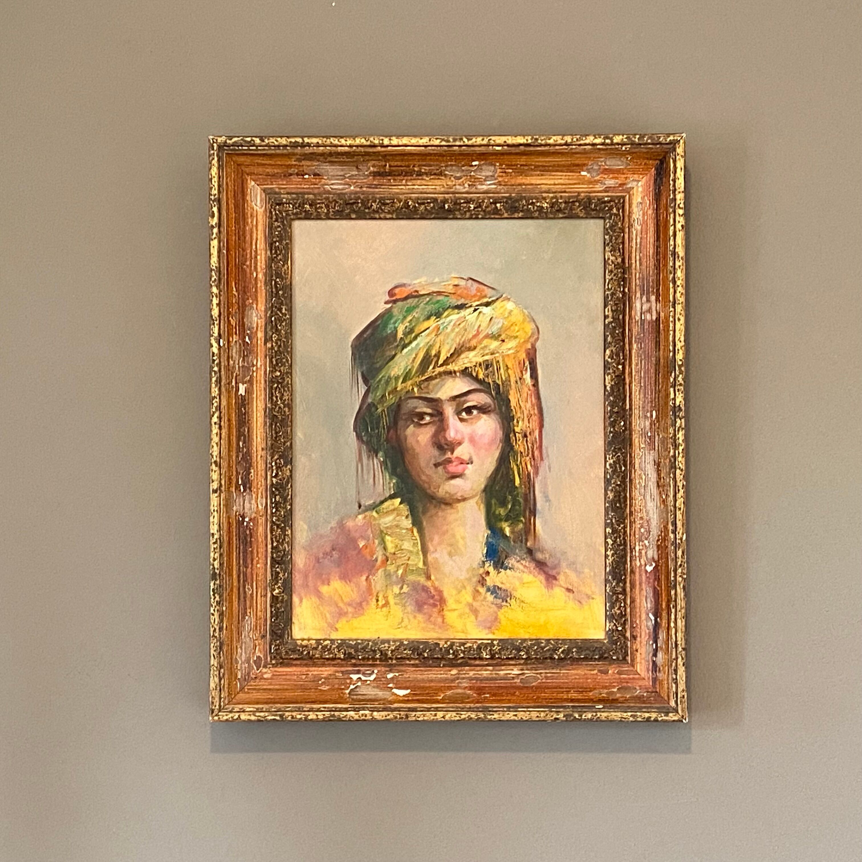 Orientalist painting, portrait of a woman, 1940/60