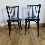 Set of 6 black Baumann N153 chairs