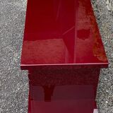 Meuble tv rectangulaire plexiglass bordeaux lie de vin david lange vin