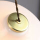Mid-century Italian White Glass and Brass Pendant Lamp