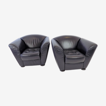 Cor zelda lot de 2 fauteuils en cuir par peter maly