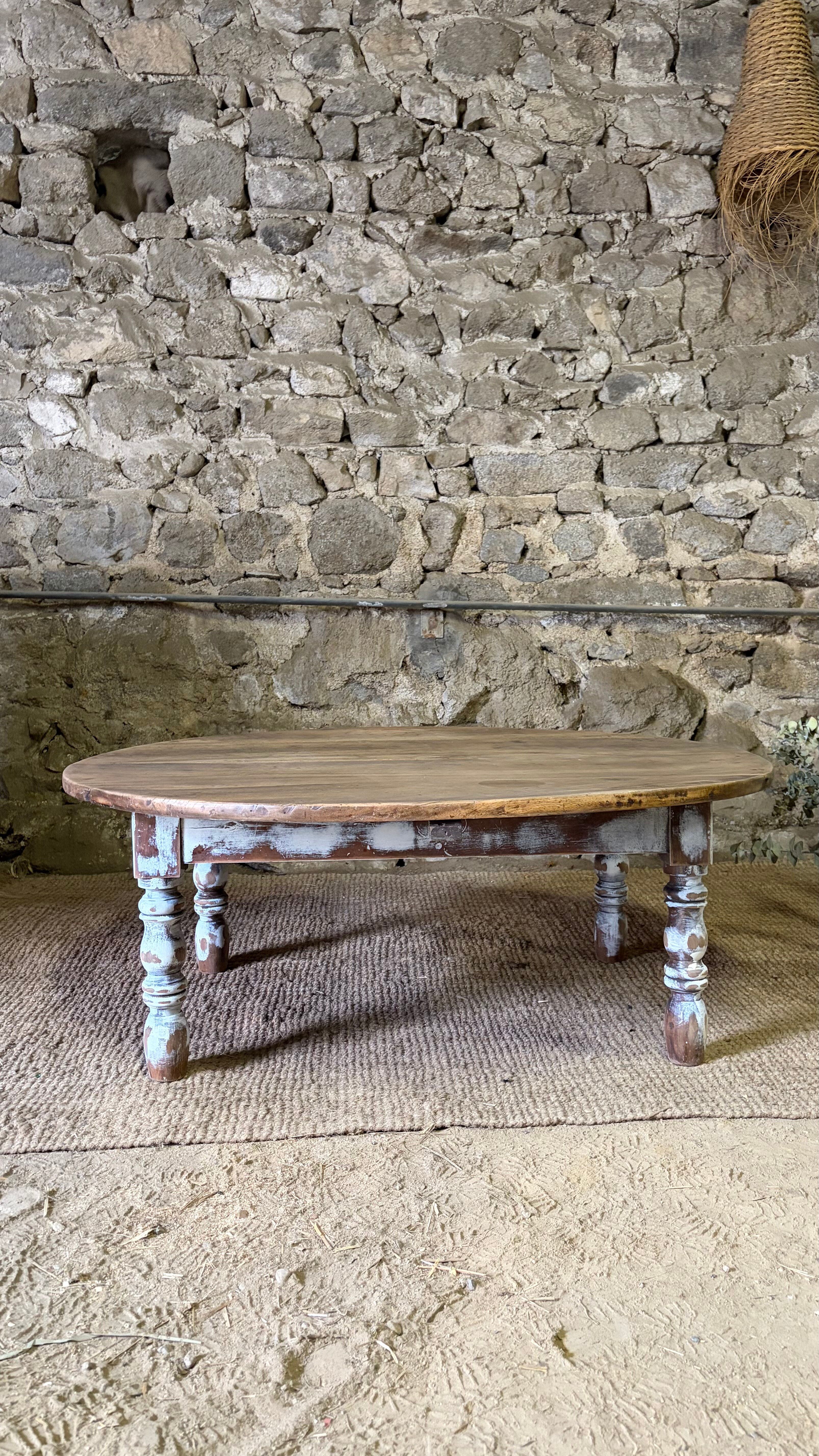Table basse ovale bois