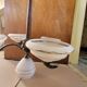 Lustre années 40 4 branches 5 globes en opaline
