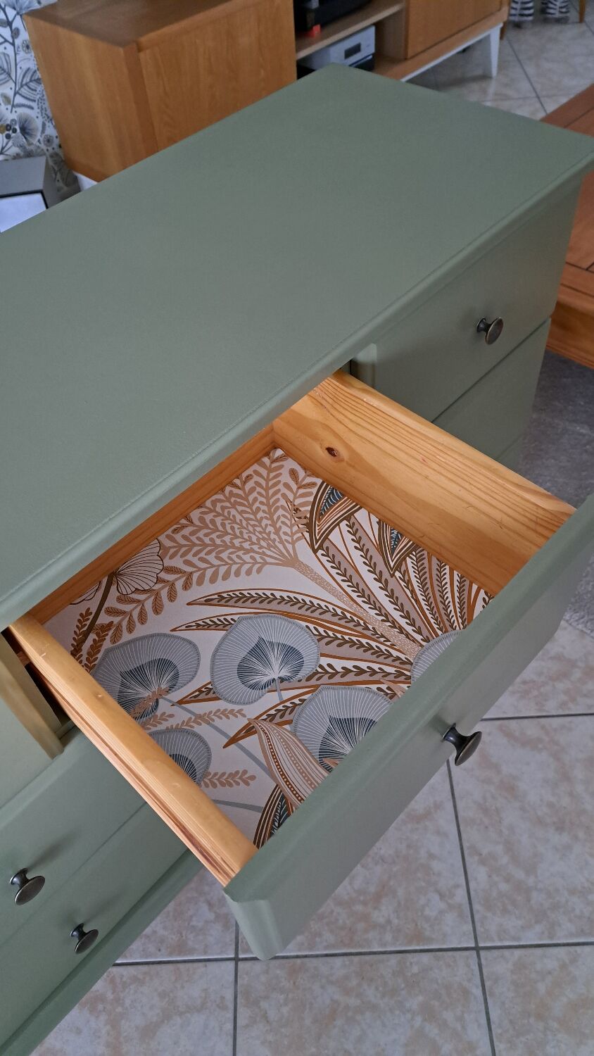 Commode basse vert Thisted