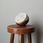 Pyrite stone soliflore handmade pottery country decoration