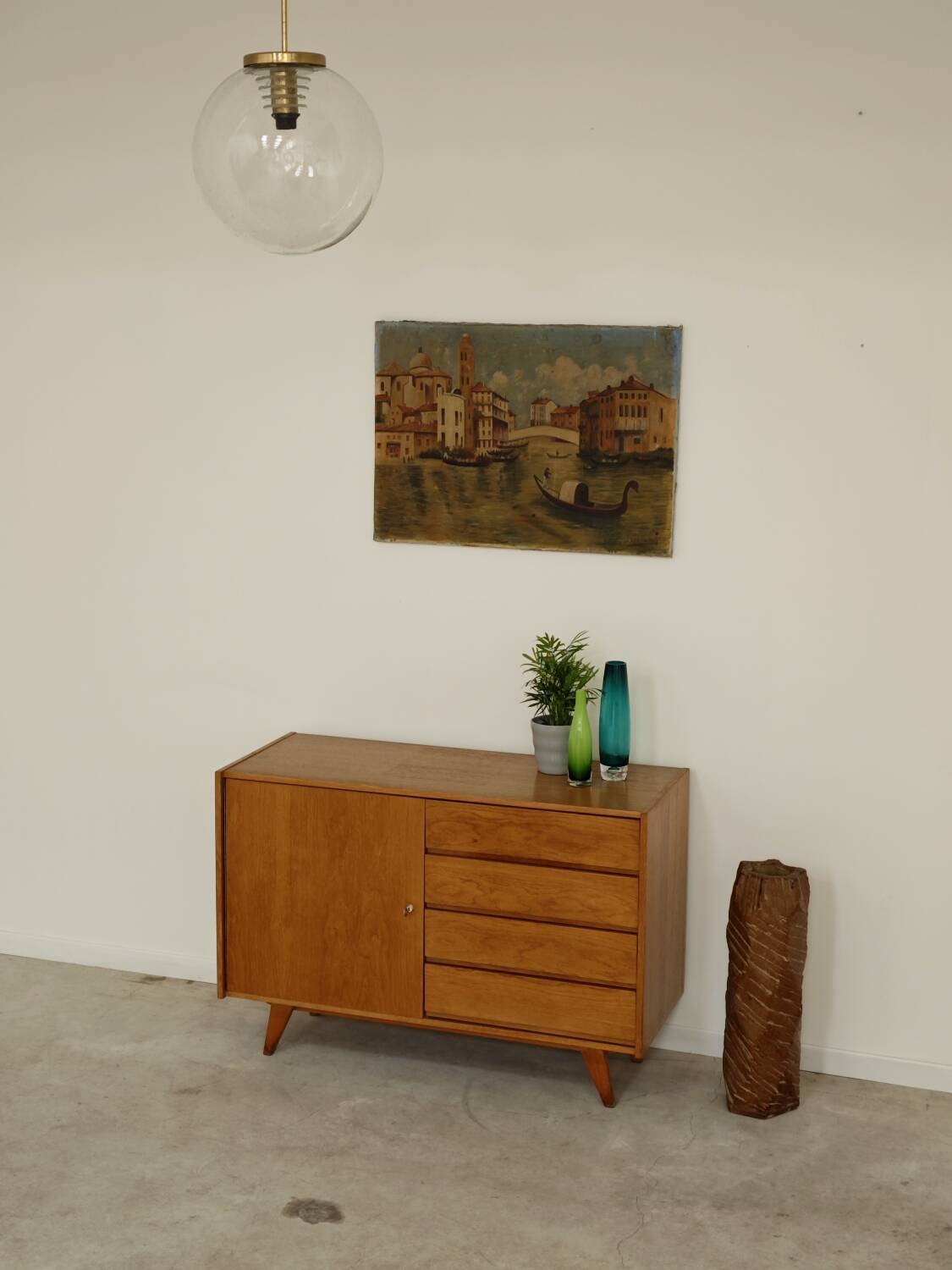 U-458 oak sideboard by Jiri Jiroutek for Interier Praha 1960