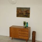 U-458 oak sideboard by Jiri Jiroutek for Interier Praha 1960