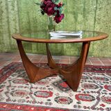 Mid century retro vintage teak round coffee table by GPlan 1960