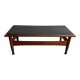 Vintage Oak Coffee Table with Dark Slate Top — Warm Oak Frame and Charcoal Slate Surface