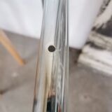 Table in metal chrome and glass 1970