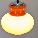Orange opaline pendant light, 1960s-70s