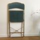 Chaise pliante vintage Chaisor en velours bleu