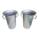 Old pair of aluminum champagne buckets vintage kitchen utensil #a682