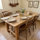Large farmhouse table in solid ash