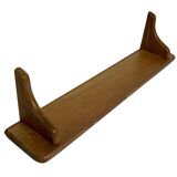 Vintage oak wall shelf book shelf 1970s wood minimalist design