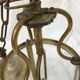 Lantern round brass and glass 1900 Louis XVI