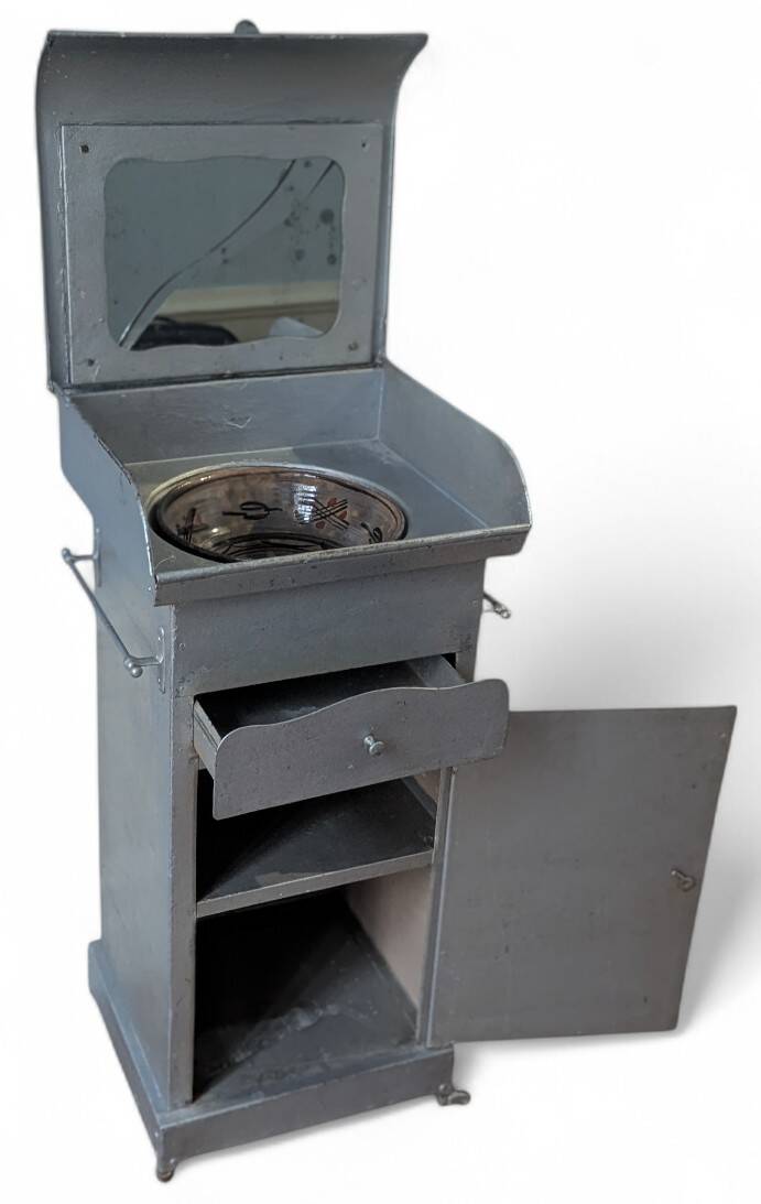 Rare Art Deco cabin washstand – antique marine furniture ~1930