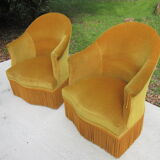 Pair of armchairs velvet Toad