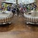 Pair of silver-plated hot plates from the 1950s.