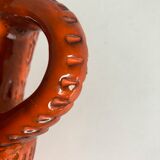 Bitossi Ceramiche orange pitcher vase by Aldo Londi Italian design