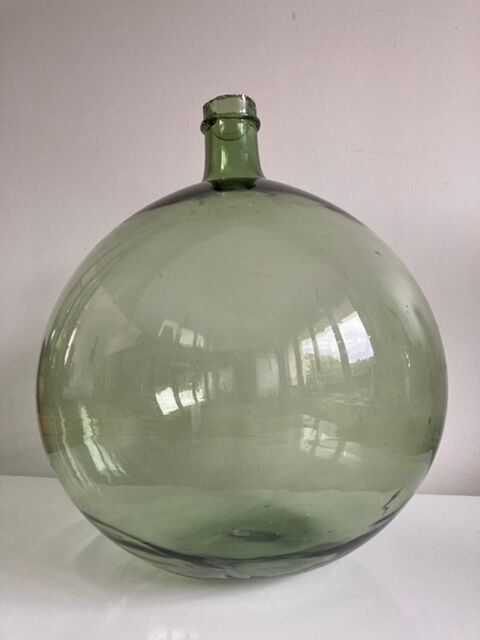 Dame-jeanne cylindrical old approx 15l in blown glass