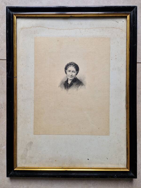 Eugène Abot (1836-1894) Etching - Portrait of a woman